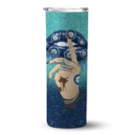 personalized seattle mariners sparkle lips navy blue skinny tumbler best selling.webp