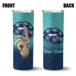 personalized seattle mariners sparkle lips navy blue skinny tumbler best selling.webp