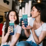 personalized seattle mariners sparkle lips navy blue skinny tumbler best selling.webp