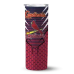 personalized st louis cardinals chevron stripes red skinny tumbler best selling.webp