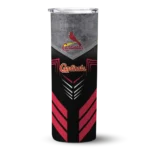 personalized st louis cardinals hexagon honeycomb red black skinny tumbler best selling.webp