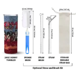 personalized st louis cardinals kiss band navy skinny tumbler best selling.webp