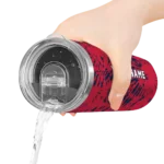 personalized st louis cardinals metallic grid red skinny tumbler best selling.webp