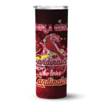 personalized st louis cardinals rose romance red black skinny tumbler best selling.webp