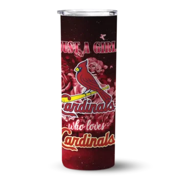 personalized st louis cardinals rose romance red black skinny tumbler best selling.webp