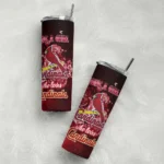 personalized st louis cardinals rose romance red black skinny tumbler best selling.webp