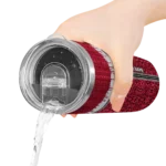 personalized st louis cardinals sparkle drip red skinny tumbler best selling.webp