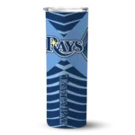 personalized tampa bay rays camo texture navy skinny tumbler best selling.webp