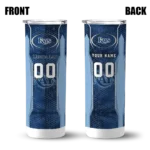 personalized tampa bay rays stacked diamond navy skinny tumbler best selling.webp