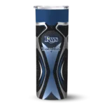 personalized tampa bay rays superman emblem navy black skinny tumbler best selling.webp