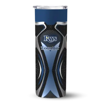 personalized tampa bay rays superman emblem navy black skinny tumbler best selling.webp