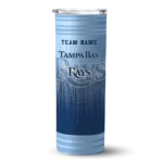 personalized tampa bay rays swirl texture navy skinny tumbler best selling.webp