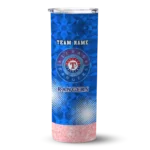 personalized texas rangers starburst tiles blue skinny tumbler best selling.webp