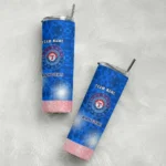 personalized texas rangers starburst tiles blue skinny tumbler best selling.webp