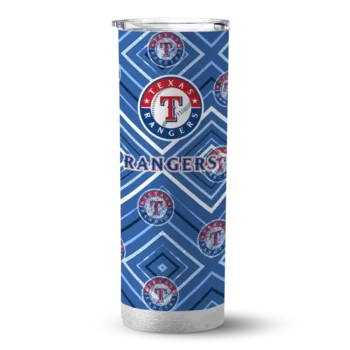 personalized texas rangers zipper leopard blue skinny tumbler best selling.webp