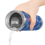 personalized texas rangers zipper leopard blue skinny tumbler best selling.webp