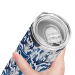 personalized toronto blue jays claw marks blue white skinny tumbler best selling.webp