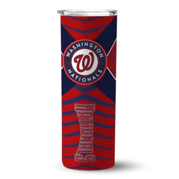 personalized washington nationals camo texture red skinny tumbler best selling.webp