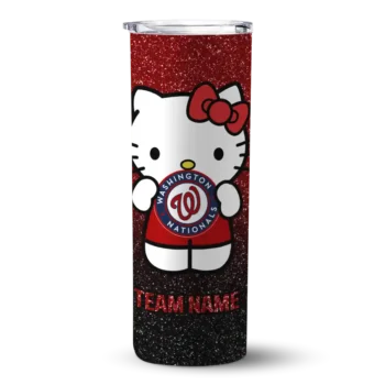 personalized washington nationals hello kitty red black skinny tumbler best selling.webp