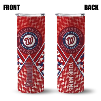 personalized washington nationals monogram burst red white skinny tumbler fashion forward.webp