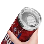personalized washington nationals stacked diamond red skinny tumbler best selling.webp