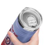 personalized washington nationals swirl texture red skinny tumbler best selling.webp