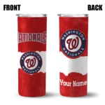 personalized washington nationals torn band red white skinny tumbler best selling.webp