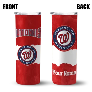 personalized washington nationals torn band red white skinny tumbler fashion forward.webp