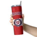 personalized washington nationals torn band red white skinny tumbler best selling.webp