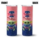 philadelphia phillies yoda smile blue skinny tumbler best selling.webp