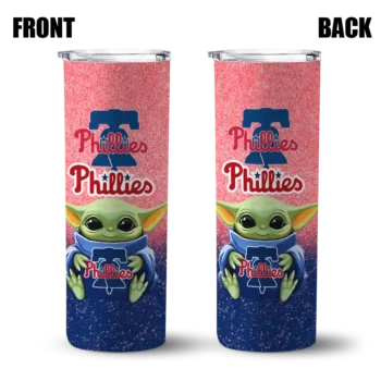 philadelphia phillies yoda smile blue skinny tumbler fashion forward.webp