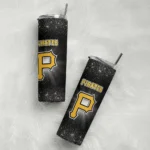 pittsburgh pirates radiant glitter black skinny tumbler best selling.webp