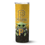 pittsburgh pirates yoda smile black skinny tumbler best selling.webp