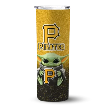 pittsburgh pirates yoda smile black skinny tumbler best selling.webp