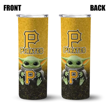 pittsburgh pirates yoda smile black skinny tumbler fashion forward.webp