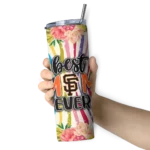 san francisco giants flower cluster skinny tumbler best selling.webp
