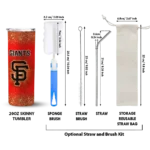 san francisco giants radiant glitter orange skinny tumbler best selling.webp