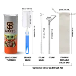 san francisco giants yoda smile orange skinny tumbler best selling.webp