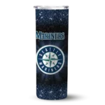 seattle mariners radiant glitter navy blue skinny tumbler best selling.webp