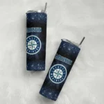 seattle mariners radiant glitter navy blue skinny tumbler best selling.webp