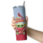 st louis cardinals yoda smile red skinny tumbler best selling.webp