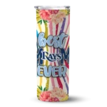 tampa bay rays flower cluster skinny tumbler best selling.webp
