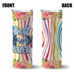 tampa bay rays flower cluster skinny tumbler best selling.webp