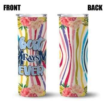 tampa bay rays flower cluster skinny tumbler fashion forward.webp