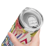 tampa bay rays flower cluster skinny tumbler best selling.webp