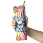 tampa bay rays flower cluster skinny tumbler best selling.webp