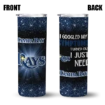 tampa bay rays radiant glitter navy skinny tumbler best selling.webp