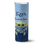 tampa bay rays yoda smile navy skinny tumbler best selling.webp