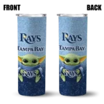 tampa bay rays yoda smile navy skinny tumbler best selling.webp