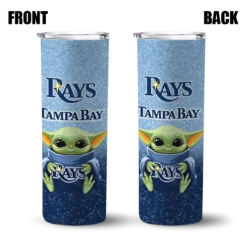 tampa bay rays yoda smile navy skinny tumbler fashion forward.webp